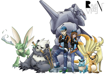 Trainers + 6 Pokes